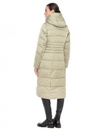 Женское зимнее балоневое пальто с капюшоном