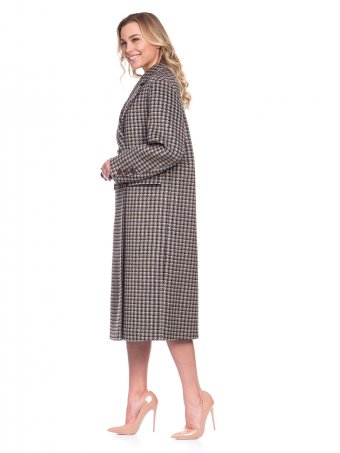 Демисезонное женское пальто из шерсти с "английским" воротником